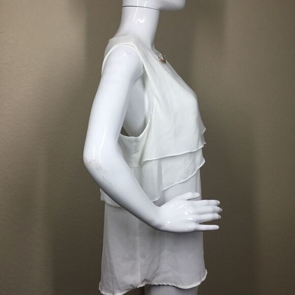 Michael Kors Tiered Sleeveless Blouse C6 - Picture 3 of 5